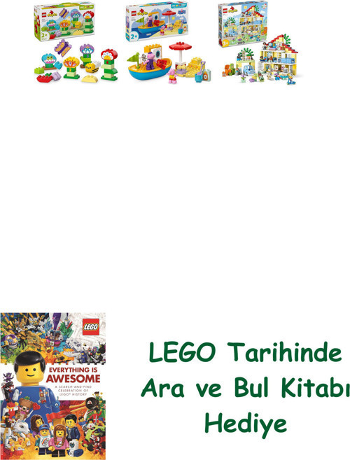 ® Duplo Seti 251 (10444 + 10432 + 10994) + Ara Ve Bul Kitabı Hediye
