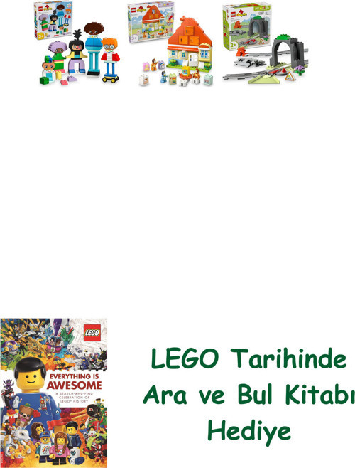 ® Duplo Seti 370 (10423 + 10459 + 10425) + Ara Ve Bul Kitabı Hediye