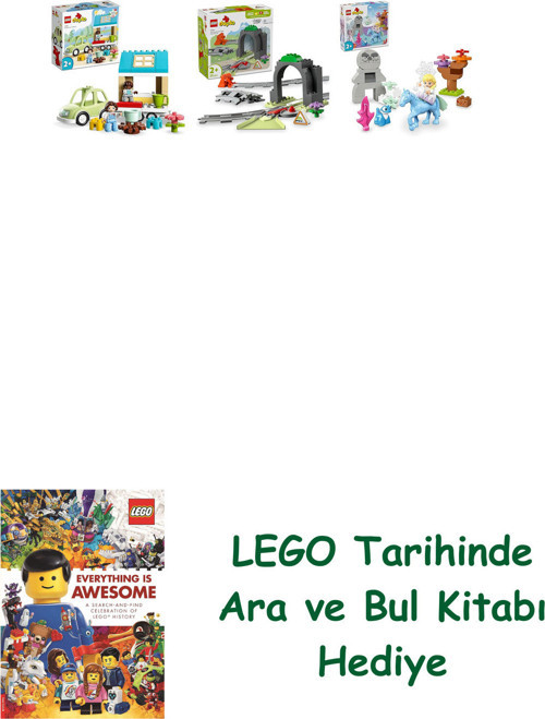® Duplo Seti 377 (10986 + 10425 + 10418) + Ara Ve Bul Kitabı Hediye