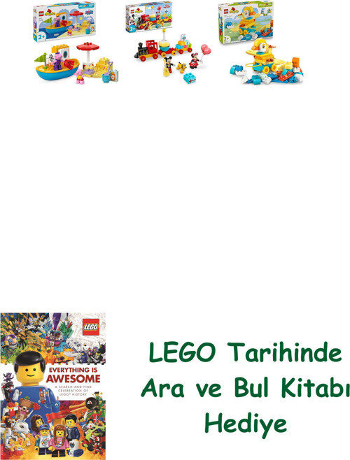 ® Duplo Seti 266 (10432 + 10941 + 10448) + Ara Ve Bul Kitabı Hediye