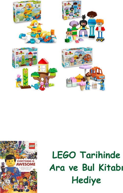 ® Duplo Seti 475 (10448 + 10423 + 10431 + 10458) + Ara Ve Bul Kitabı Hediye