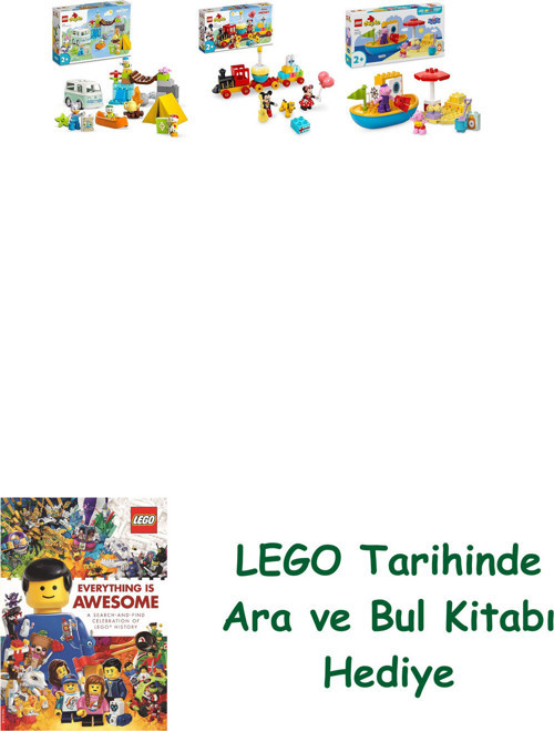 ® Duplo Seti 268 (10997 + 10941 + 10432) + Ara Ve Bul Kitabı Hediye