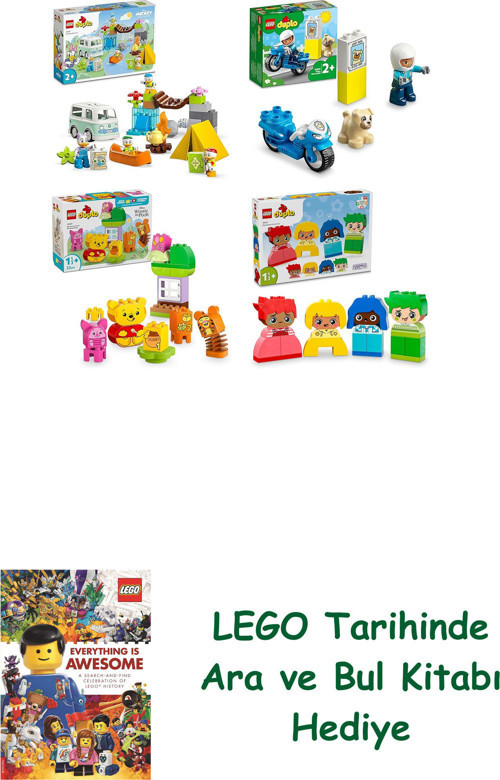® Duplo Seti 479 (10997 + 10967 + 10457 + 10415) + Ara Ve Bul Kitabı Hediye