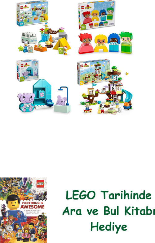 ® Duplo Seti 493 (10997 + 10415 + 10413 + 10993) + Ara Ve Bul Kitabı Hediye