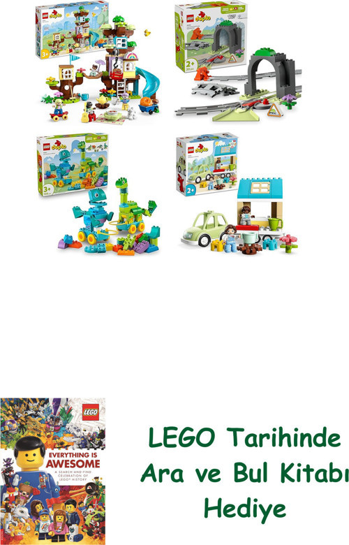 ® Duplo Seti 551 (10993 + 10425 + 10451 + 10986) + Ara Ve Bul Kitabı Hediye