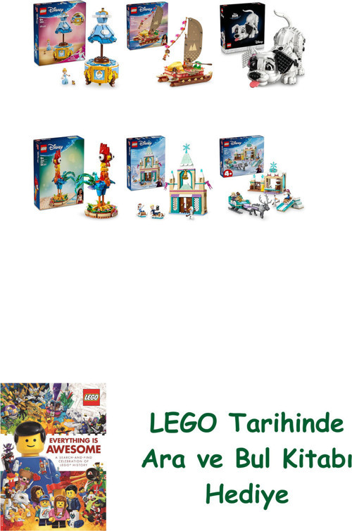 ® Disney Seti 463 (43266 + 43270 + 43269 + 43272 + 43265 + 43256) + Ara Ve Bul Kitabı Hediye