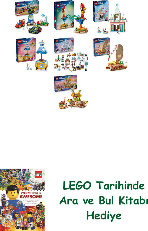 ® Disney Seti 588 (43264 + 43272 + 43265 + 43266 + 43273 + 43270 + 43258) + Ara Ve Bul Kitabı Hediye