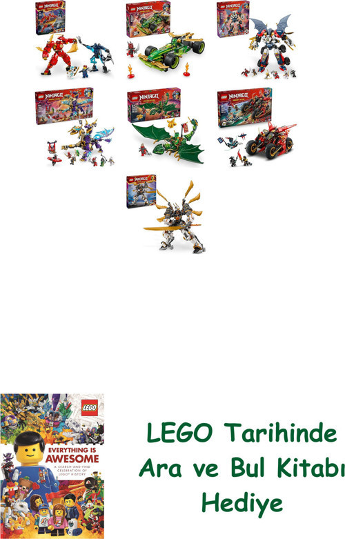 ® Ninjago Seti 590 (71808 + 71828 + 71834 + 71836 + 71829 + 71844 + 71821)