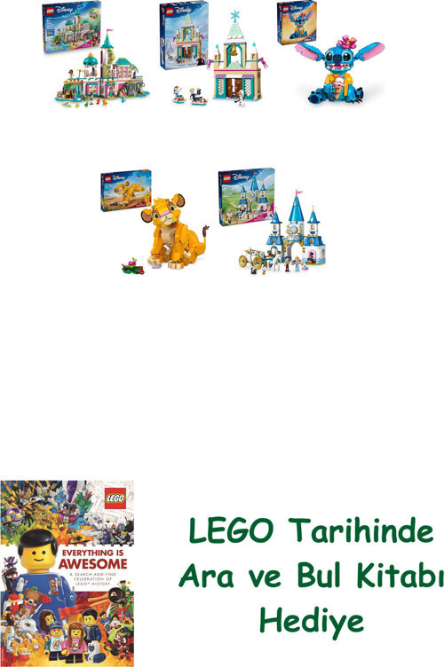® Disney Seti 349 (43267 + 43265 + 43249 + 43243 + 43275) + Ara Ve Bul Kitabı Hediye