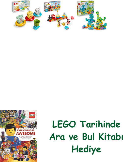 ® Duplo Seti 334 (10965 + 10941 + 10451) + Ara Ve Bul Kitabı Hediye