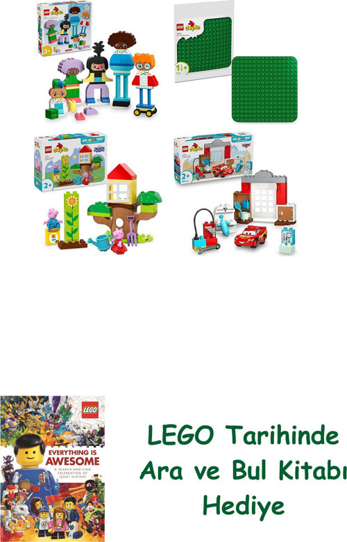 ® Duplo Seti 504 (10423 + 10460 + 10431 + 10456) + Ara Ve Bul Kitabı Hediye