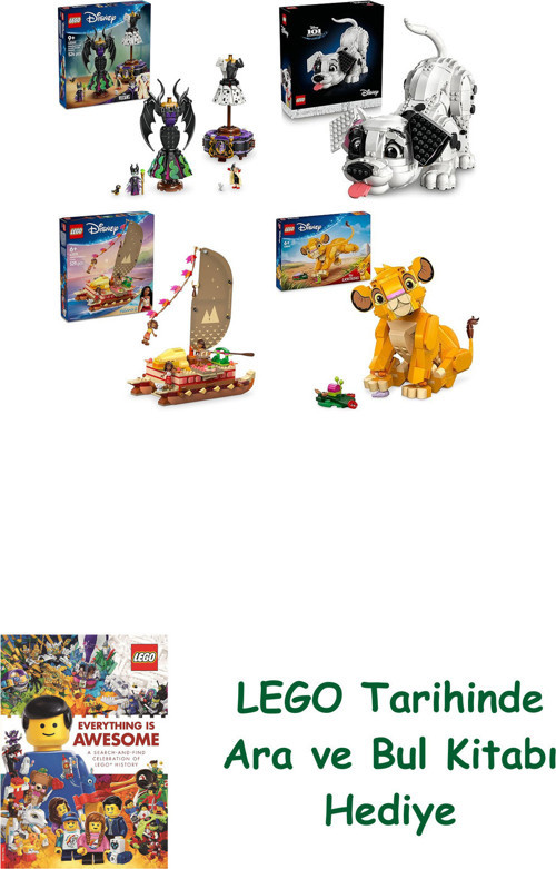 ® Disney Seti 229 (43262 + 43269 + 43270 + 43243) + Ara Ve Bul Kitabı Hediye
