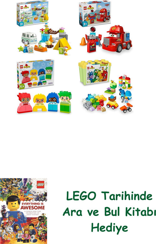 ® Duplo Seti 509 (10997 + 10417 + 10415 + 10439) + Ara Ve Bul Kitabı Hediye