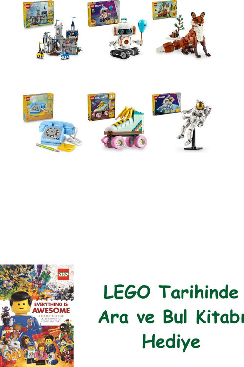 ® Creator Seti 484 (31168 + 31164 + 31154 + 31174 + 31148 + 31152) + Ara Ve Bul Kitabı Hediye