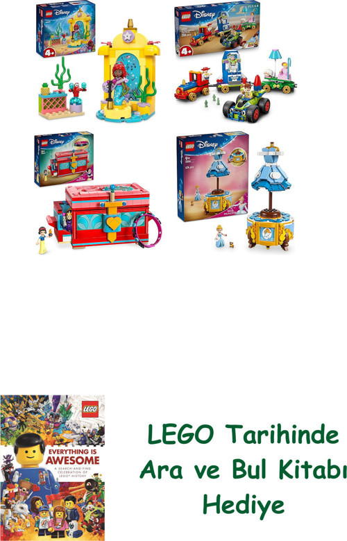 ® Disney Seti 262 (43235 + 43264 + 43276 + 43266) + Ara Ve Bul Kitabı Hediye