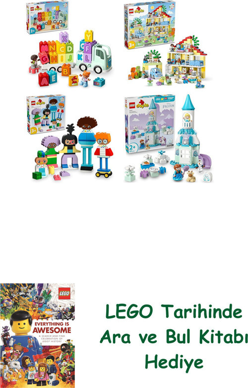 ® Duplo Seti 532 (10421 + 10994 + 10423 + 10455) + Ara Ve Bul Kitabı Hediye