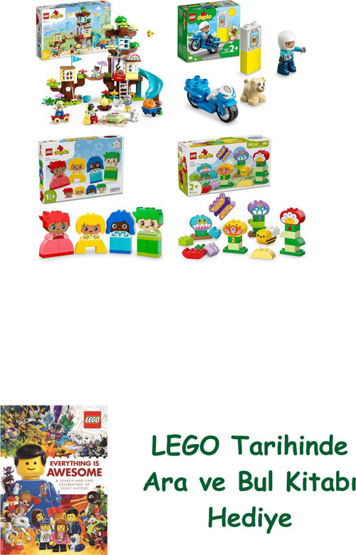 ® Duplo Seti 562 (10993 + 10967 + 10415 + 10444) + Ara Ve Bul Kitabı Hediye