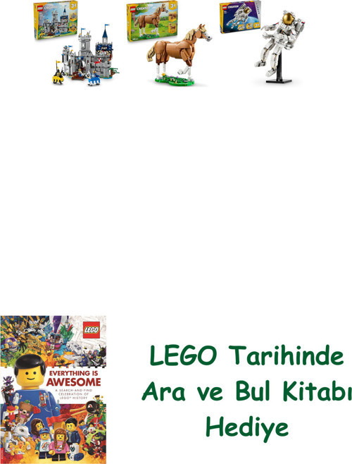 ® Creator Seti 102 (31168 + 31166 + 31152) + Ara Ve Bul Kitabı Hediye