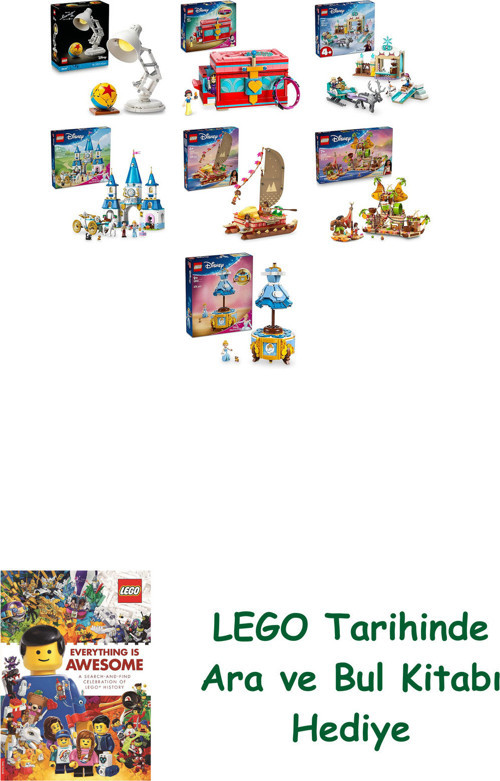 ® Disney Seti 567 (21357 + 43276 + 43256 + 43275 + 43270 + 43258 + 43266) + Ara Ve Bul Kitabı Hediye