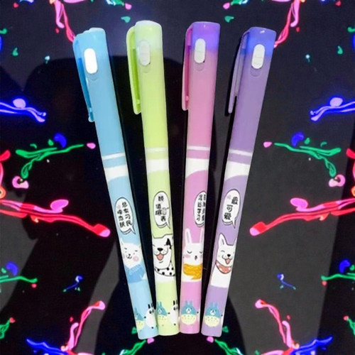 VIP 6 PCS INVİSİBLE INK PENS UV LED LİGHT 6 ADET MOR IŞIKLI GÖRÜNMEZ KALEM FİGÜRLÜ IŞIKLI KALEM