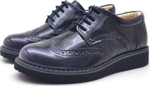 Unisex Çocuk Siyah Oxford Bağcıklı Ayakkabı