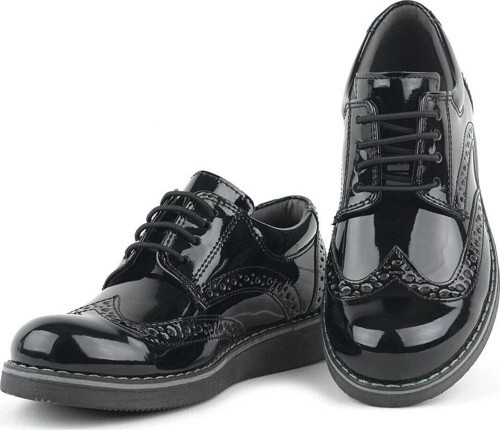 Unisex Çocuk Siyah Oxford Bağcıklı Ayakkabı