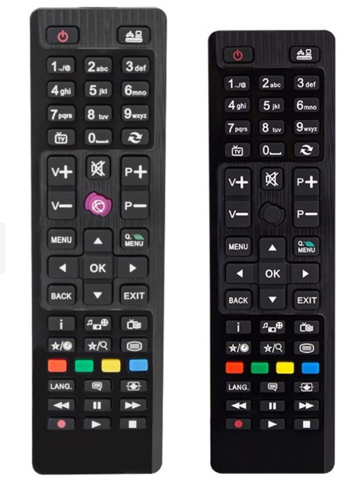 Luxury, A Kalite Vestel ve Seg Çift Modlu Mini Mor Tuşlu Tv Kumandası