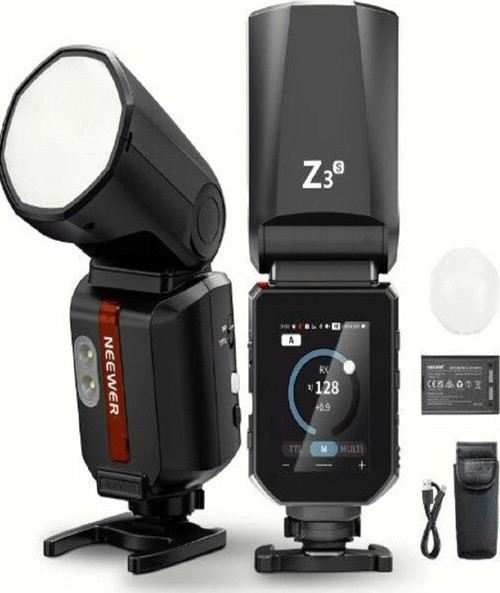 Z3R-S Sony Uyumlu 100W Yuvarlak Kafa Akülü Tepe Flaşı