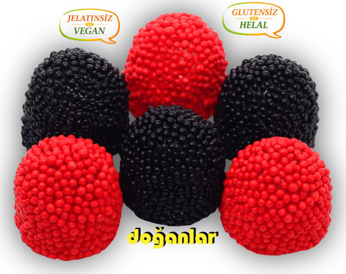Ahududu & Böğürtlen J öle Lokum JELATİNSİZ -DOĞAL-HELAL-VEGAN -GLUTENSİZ 1000 gr.