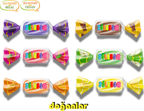 JÖLE ŞEKER ( JOLEBOM) KARIŞIK 1 KG. JELATİNSİZ -GULUTENSİZ-VEGAL-HELAL