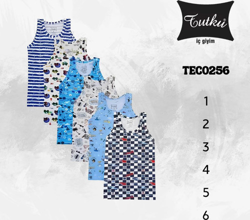 TEC0256 - Kombin - Tutku Çocuk Elastan Empirme Atlet