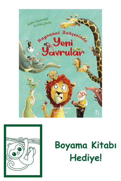 İş Bankası Kültür Yayınları Hayvanat Bahçesinde Yeni Yavrular + Yapışkanlı Not Kağıdı