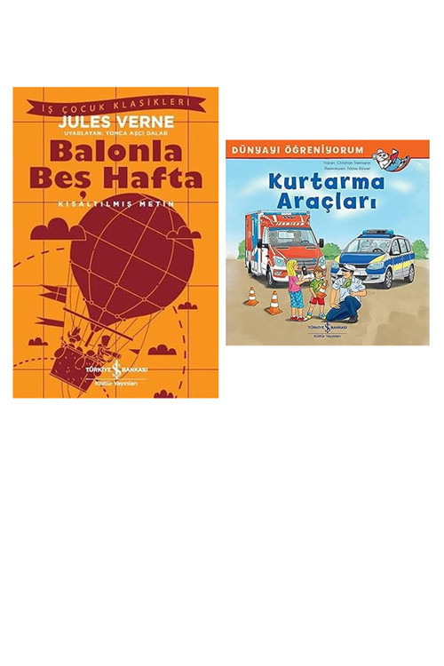 İş Bankası Kültür Yayınları Balonla Beş Hafta: Kısaltılmış Metin... +1 Masal Kitabı