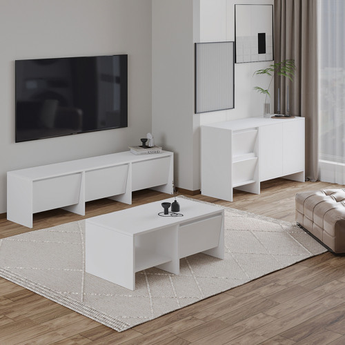 Laris Üçlü SET – TV Sehpası, Konsol ve Orta Sehpa ile Modern Yaşam Alanları İçin Şık Takım