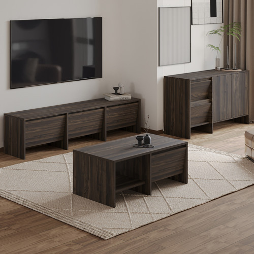 Laris Üçlü SET – TV Sehpası, Konsol ve Orta Sehpa ile Modern Yaşam Alanları İçin Şık Takım