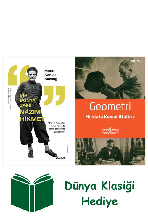İş Bankası Kültür Yayınları Bir Dünya Şairi Nâzım Hikmet + Geometri + Dünya Klasiği Hediye