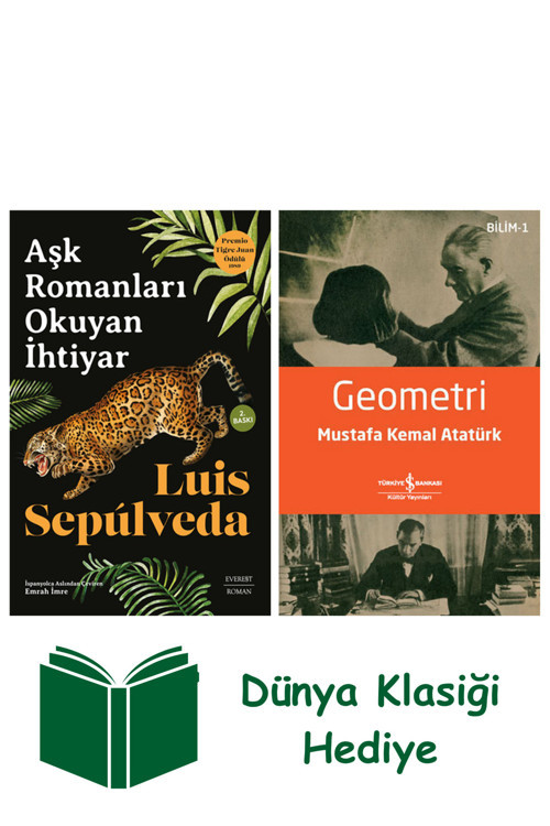 İş Bankası Kültür Yayınları Aşk Romanları Okuyan İhtiyar + Geometri + Dünya Klasiği Hediye