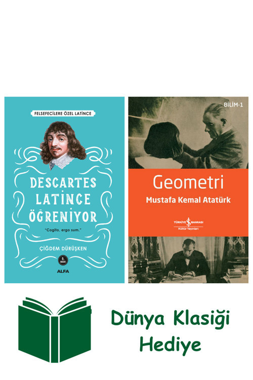 İş Bankası Kültür Yayınları Descartes Latince Öğreniyor + Geometri + Dünya Klasiği Hediye