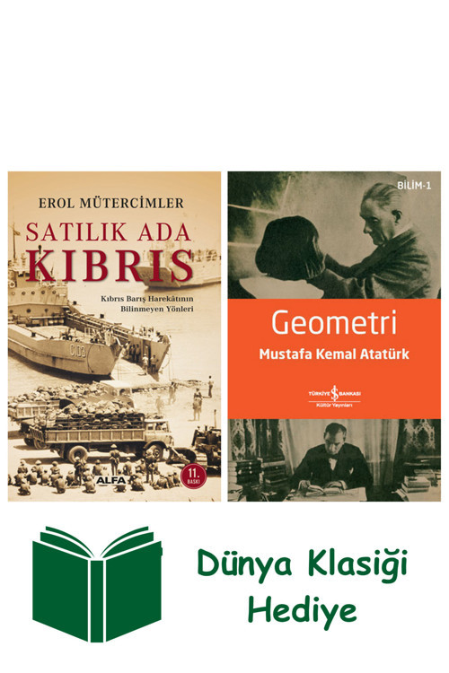 İş Bankası Kültür Yayınları Satılık Ada Kıbrıs + Geometri + Dünya Klasiği Hediye