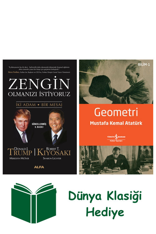 İş Bankası Kültür Yayınları Zengin Olmanızı İstiyoruz + Geometri + Dünya Klasiği Hediye
