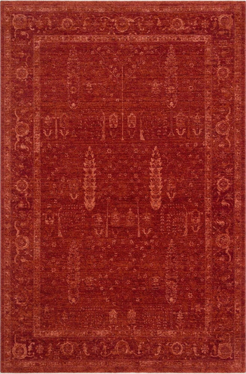 Shıraz SHR 03 Red Vintage Tarzlı Yumuşak Dokulu Modern Makine Halısı