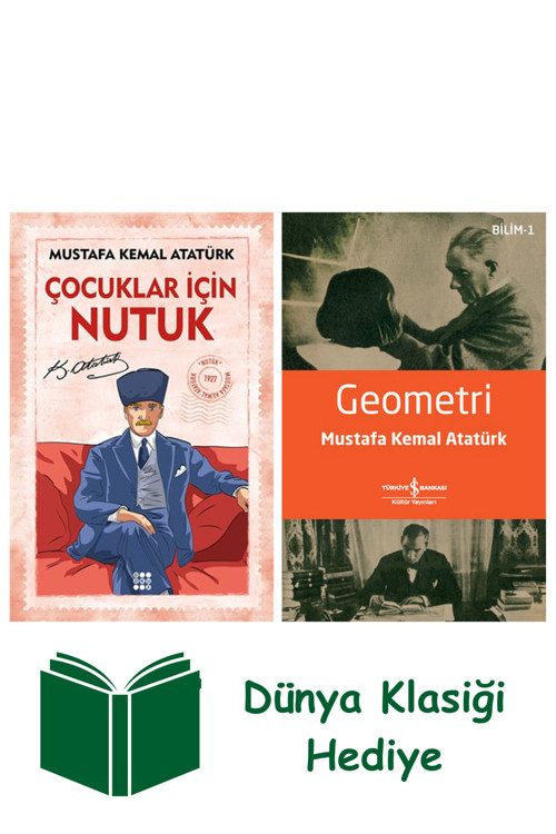 İş Bankası Kültür Yayınları Çocuklar İçin Nutuk + Geometri + Dünya Klasiği Hediye