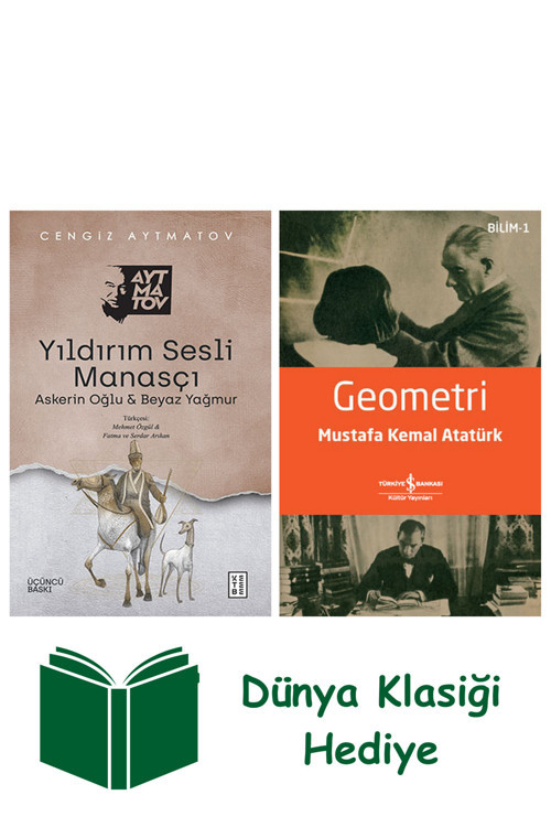 İş Bankası Kültür Yayınları Yıldırım Sesli Manasçı + Geometri + Dünya Klasiği Hediye