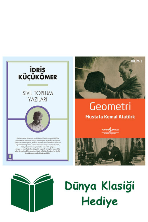 İş Bankası Kültür Yayınları Sivil Toplum Yazıları + Geometri + Dünya Klasiği Hediye