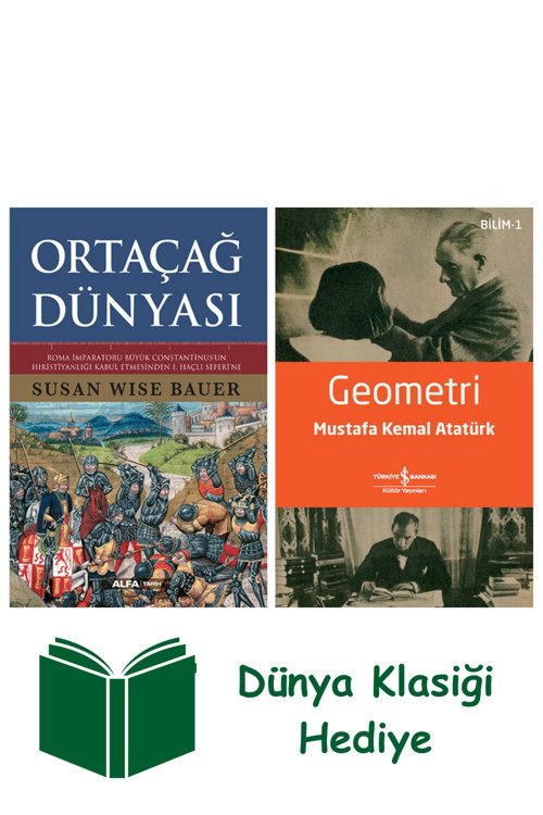 İş Bankası Kültür Yayınları Ortaçağ Dünyası + Geometri + Dünya Klasiği Hediye