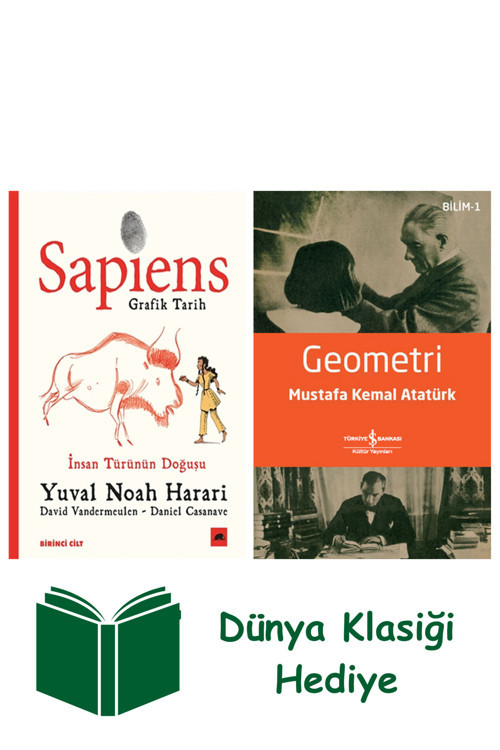 İş Bankası Kültür Yayınları Sapiens: Grafik Tarih Birinci Cilt + Geometri + Dünya Klasiği Hediye
