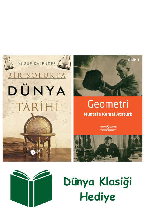 İş Bankası Kültür Yayınları Bir Solukta Dünya Tarihi + Geometri + Dünya Klasiği Hediye