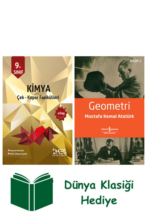 İş Bankası Kültür Yayınları 9. Sınıf Kimya - Çek Kopar Fasikülleri 4 Etap + Geometri + Dünya Klasiği Hediye