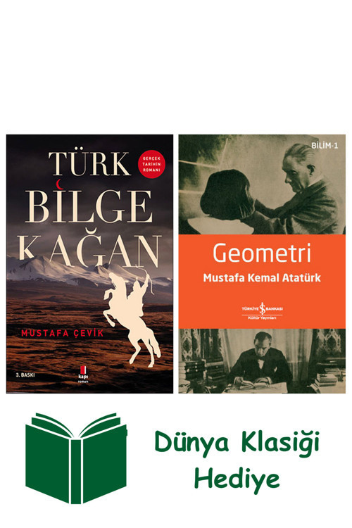 İş Bankası Kültür Yayınları Türk Bilge Kağan + Geometri + Dünya Klasiği Hediye