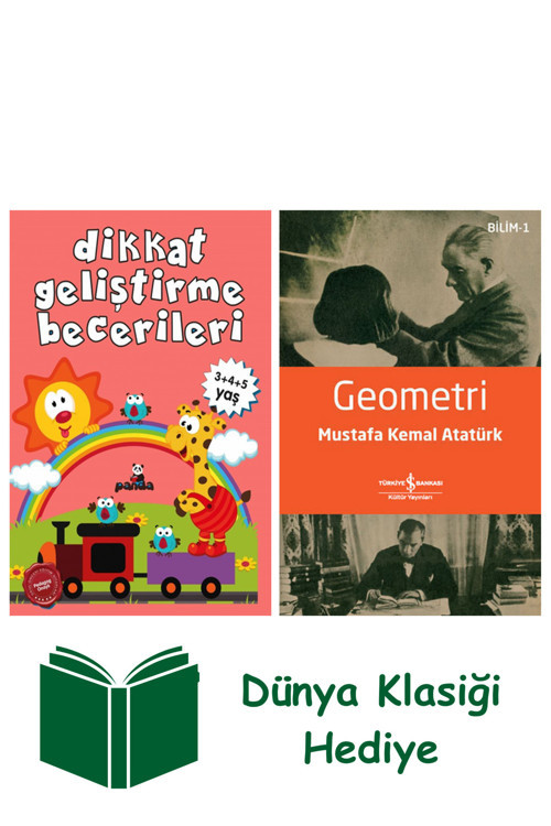 İş Bankası Kültür Yayınları Dikkat Geliştirme Becerileri + Geometri + Dünya Klasiği Hediye